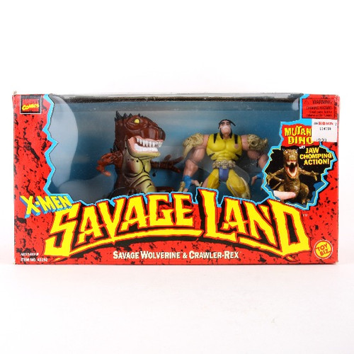 Savage Wolverine & CrawlerRex 1997 Marvel XMen Savage Land Figures