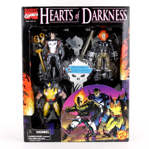 アメコミ hearts of darkness toy biz marvel comics 1996 HEARTS OF DARKNESS 3 Pack FAO Schwarz~ Wolverine, Ghost