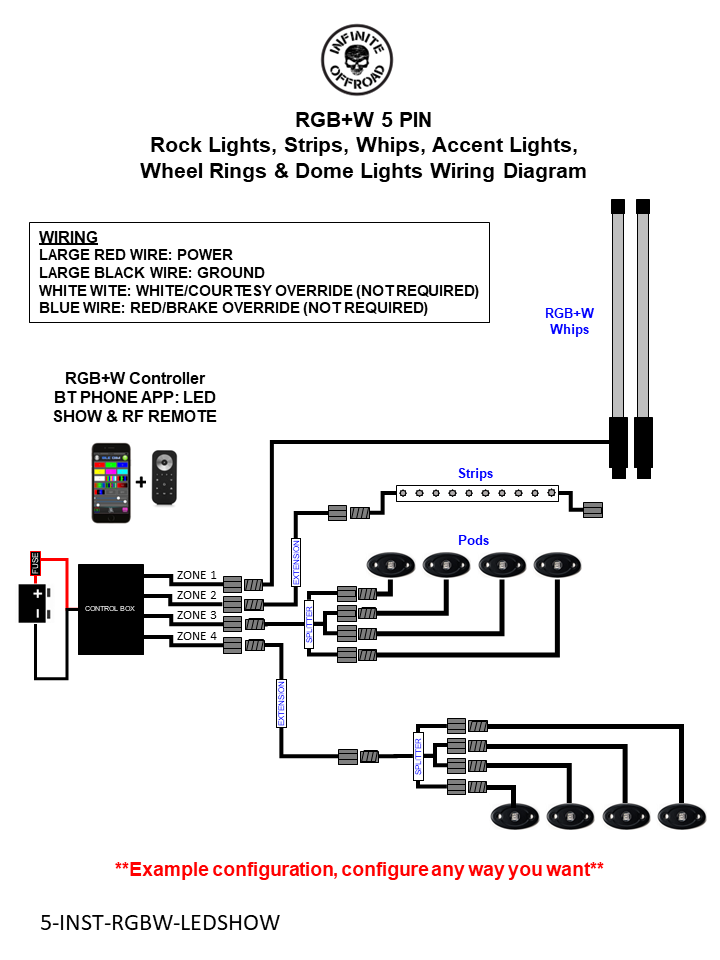RGB+W Controller - 5 PIN