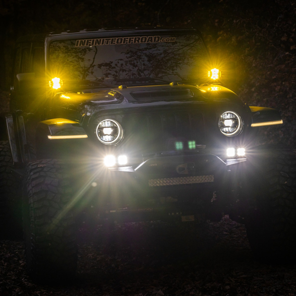 Infinite Offroad 90w 5" Round Side Shooter Pods (w/ DRL) (Pair)