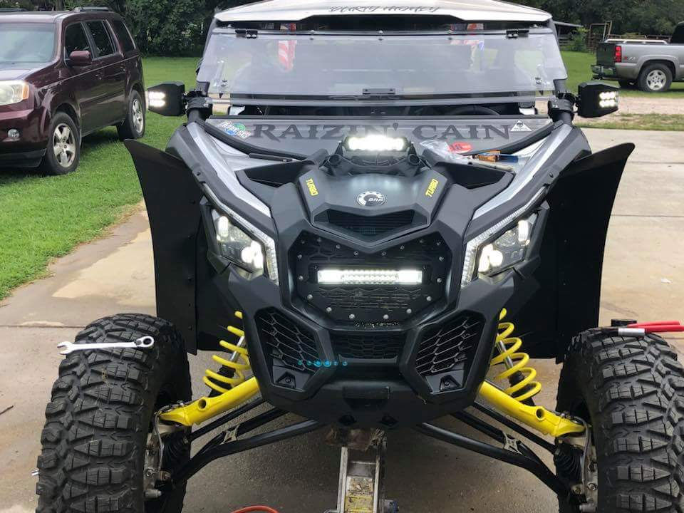 Thumbnail: INFINITE OFFROAD Side Shooter LED Mirrors (90 watts) (1.75" to 2" Tube Size)