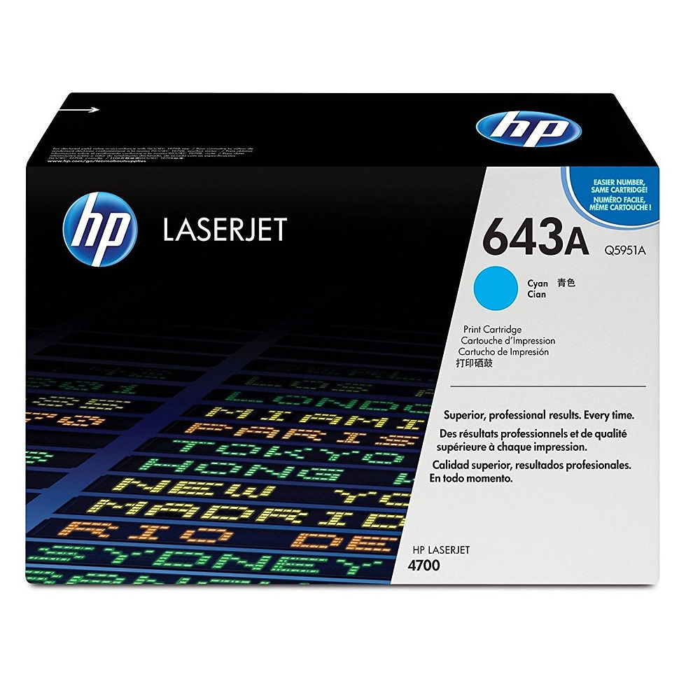 Miniatura: Cartucho de Tinta HP 643A - Q5950A | Q5951A | Q5952A | Q5953A (Preto e Cor)