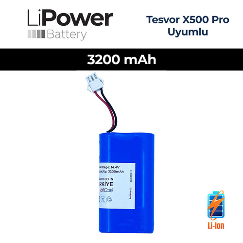 LiPower Tesvor X500 Pro Robot Süpürge Bataryası 3200mAh Pil