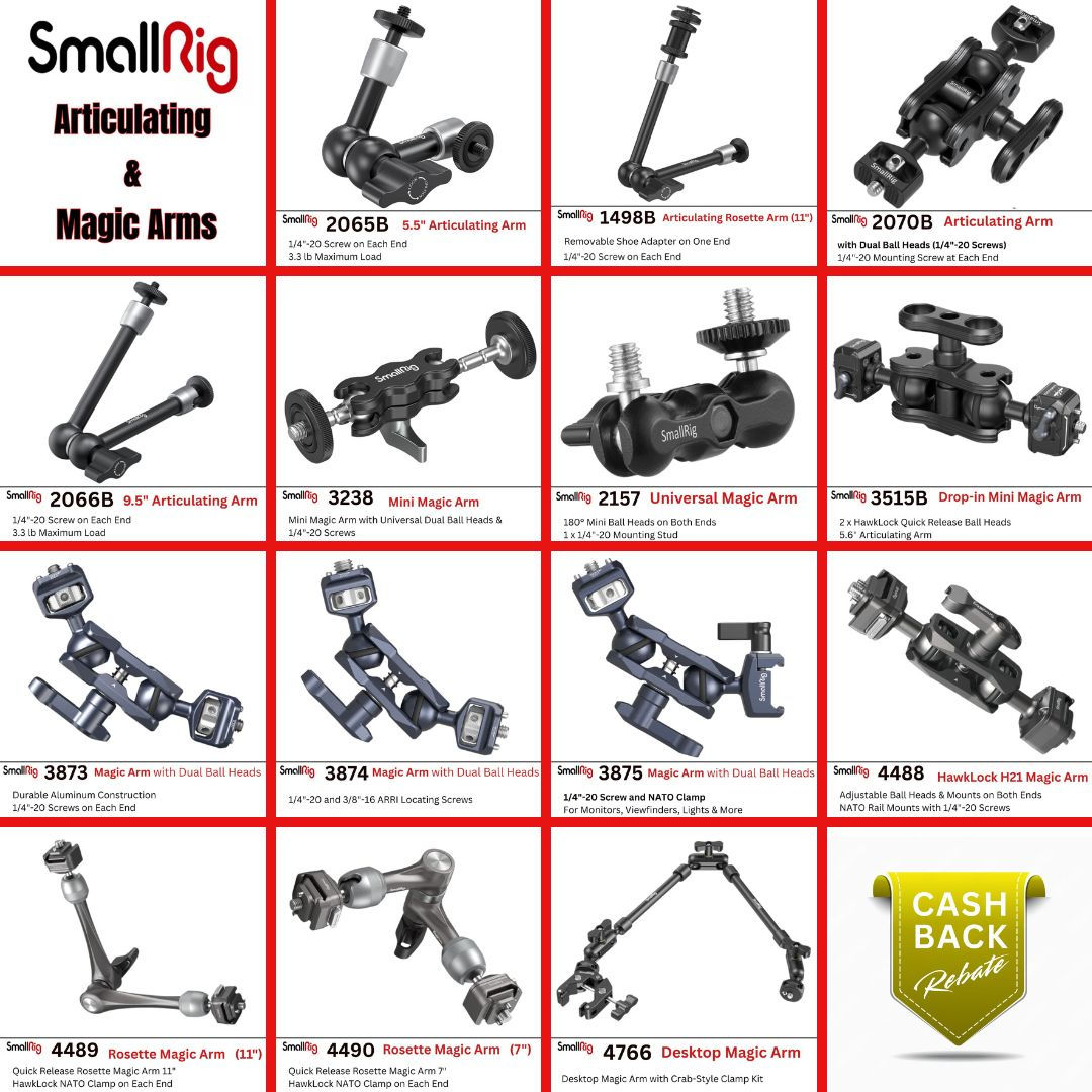 SmallRig Articulating & Magic Arms - Professional Support Systems