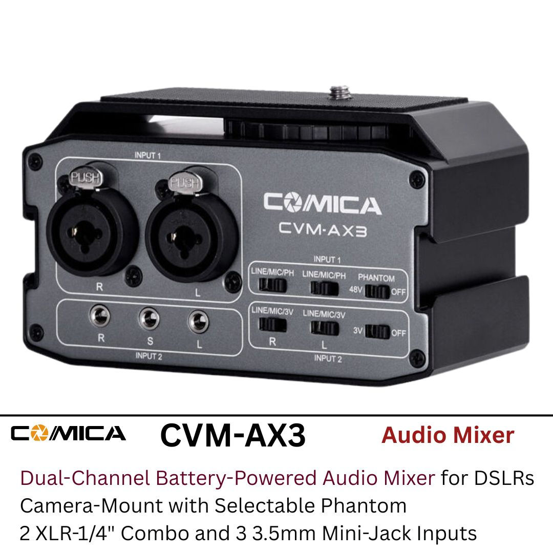 Comica Audio CVM-AX3 Dual-Channel Audio Mixer for DSLRs