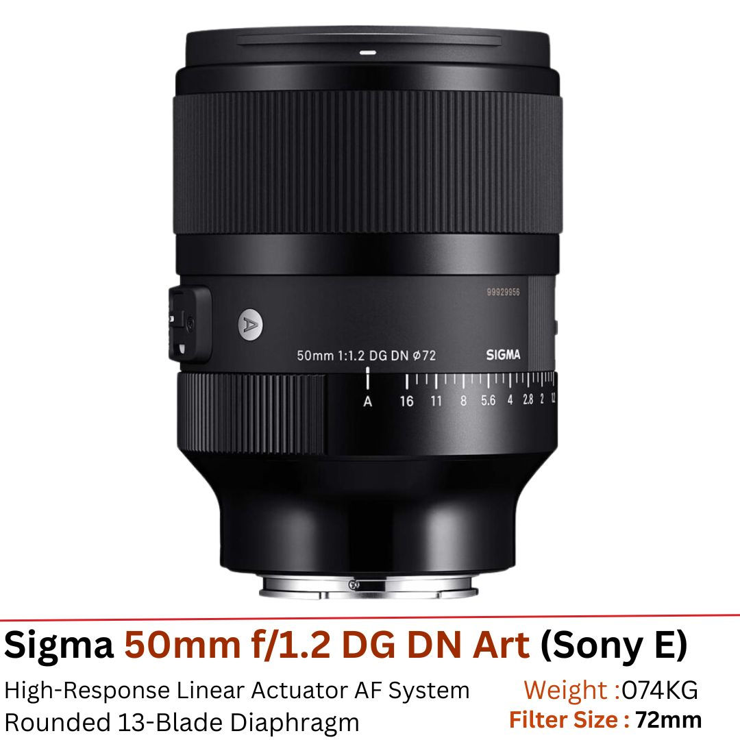 Sigma 50mm f/1.2 DG DN Art Lens (Sony E & Leica L)
