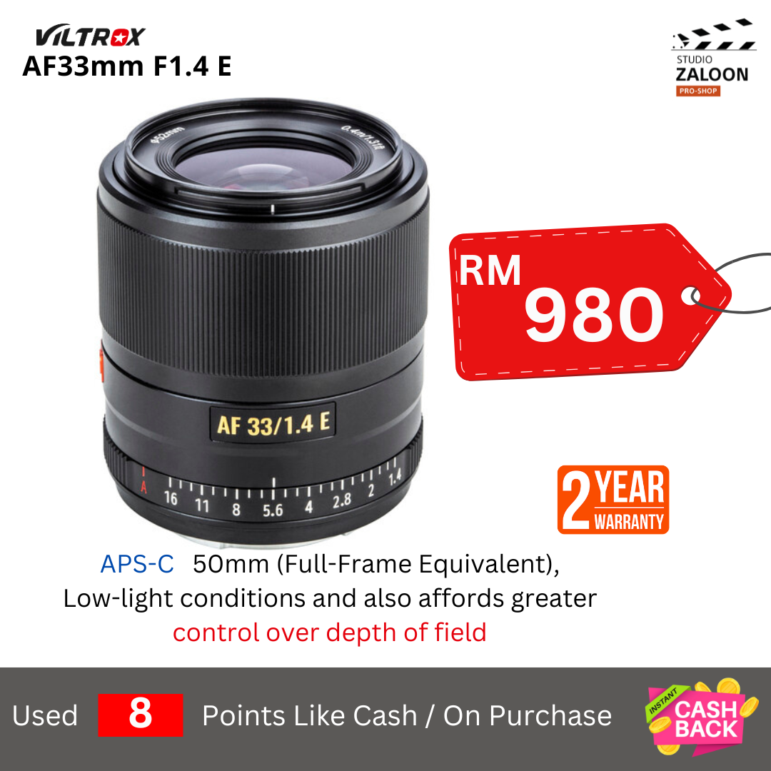 Viltrox AF 33mm f/1.4 E Lens for Sony E (Black) APS-C Format