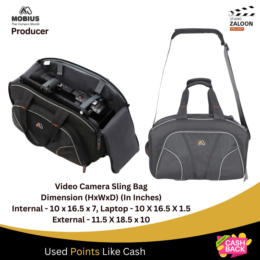 MOBIUS Producer Classic Black Sling Bag for Video Camera