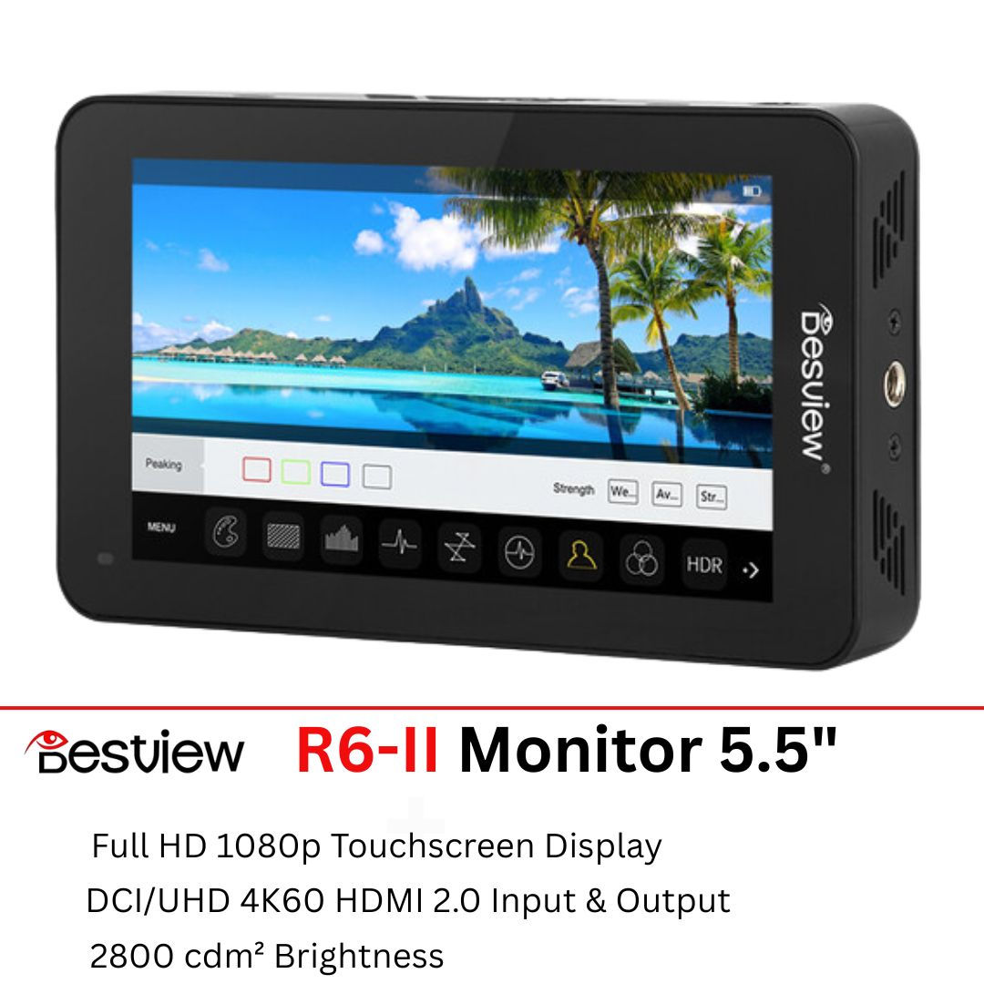 Desview R6 II (5.5") Ultra-High Bright 1080p Touchscreen Monitor with 4K60 HDMI