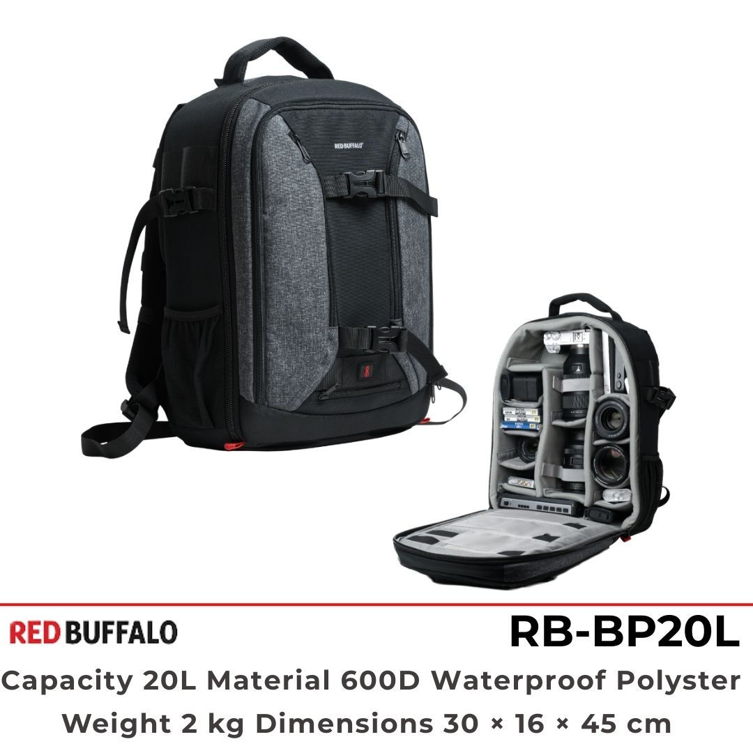 Red Buffalo RB-BP20L Titan Pack Rugged Camera Backpack 20L | Waterproof 600D