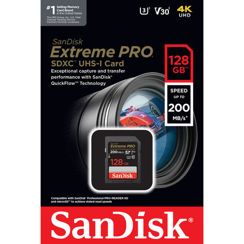 Thumbnail: SanDisk 128GB Extreme PRO UHS-I SDXC Memory Card