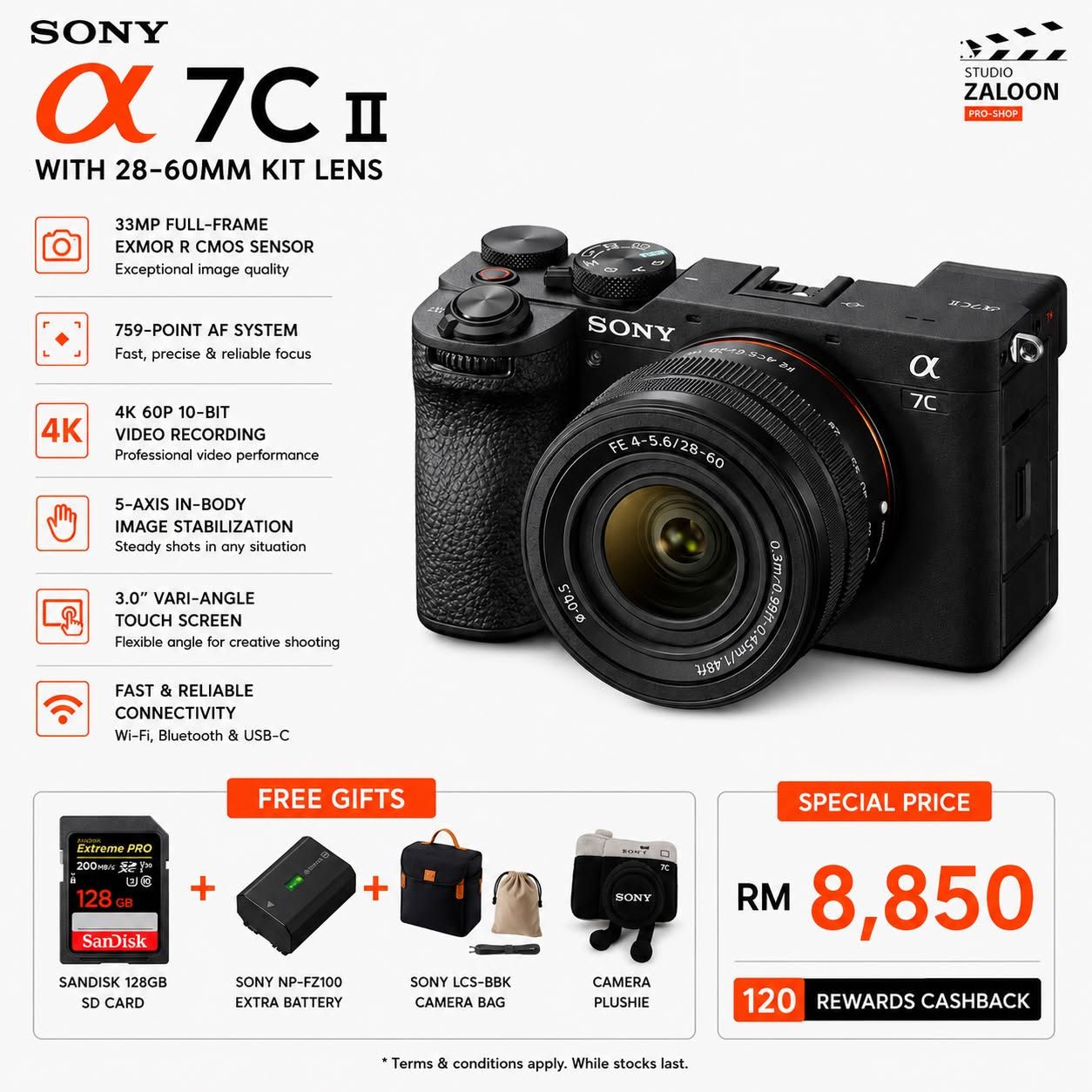 Sony a7C II Kit 28-60mm – Studio Zaloon Promotion (Better Deal Inside)