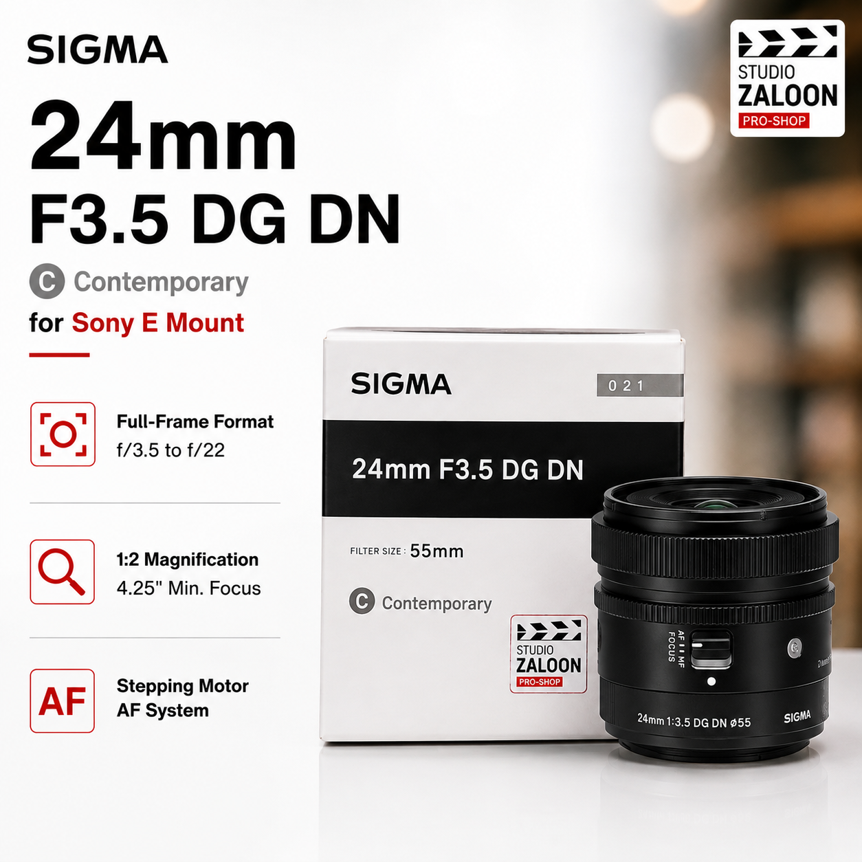 Sigma 24mm f/3.5 DG DN Contemporary Lens (Sony E) 24mm F3.5