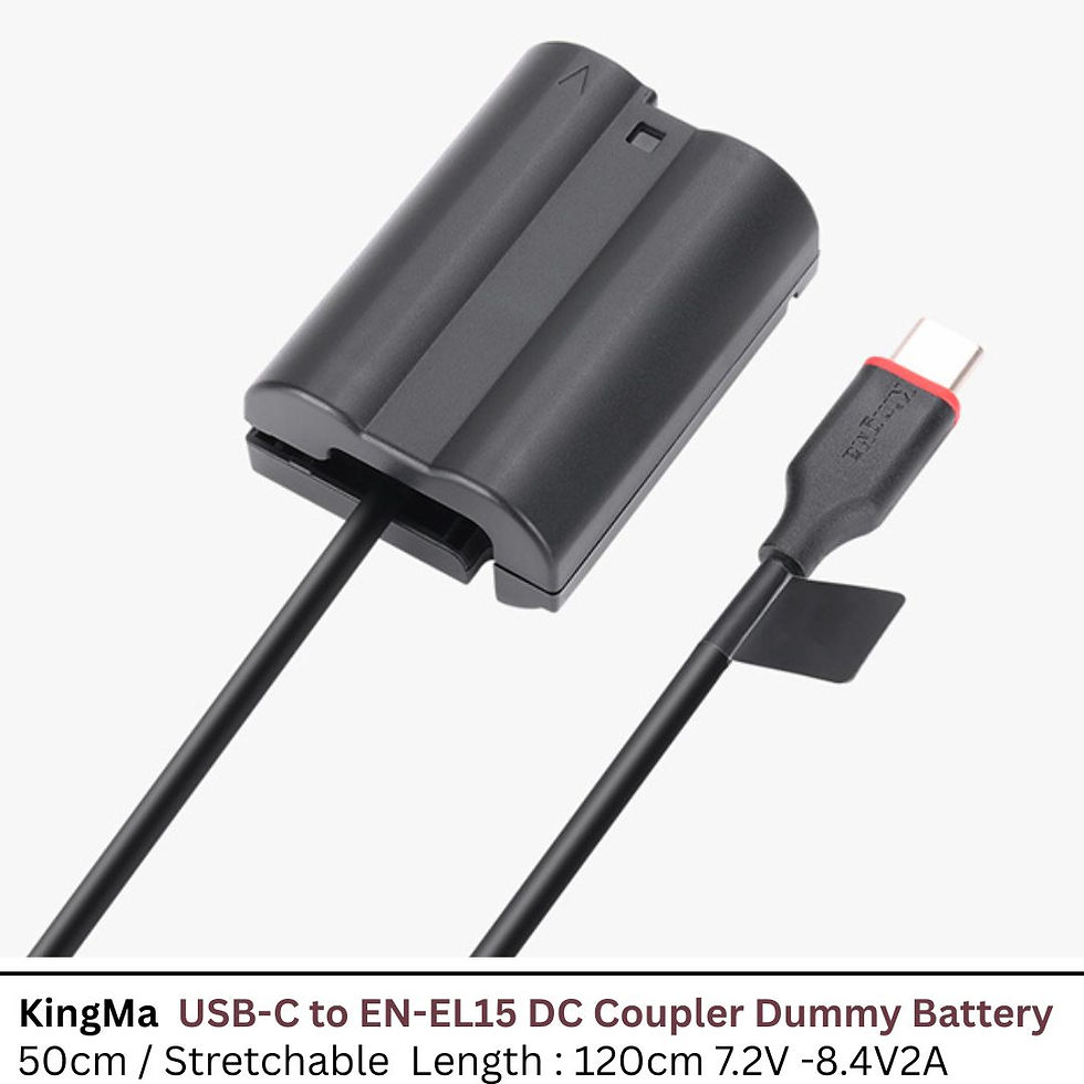 Thumbnail: KingMa PD 9V 2A USB-C to EN-EL15 DC Coupler Dummy Battery