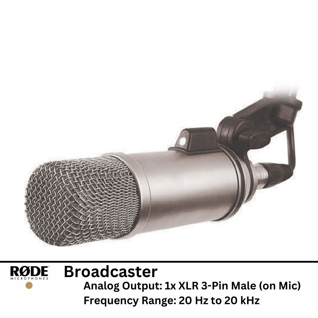 RODE Broadcaster Large-Diaphragm Cardioid Condenser Microphone