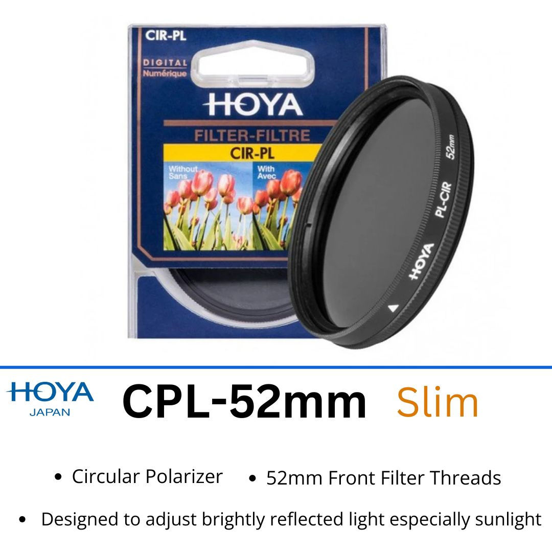 Hoya CPL-52mm Circular Polarizing Slim CIR-PL Filter