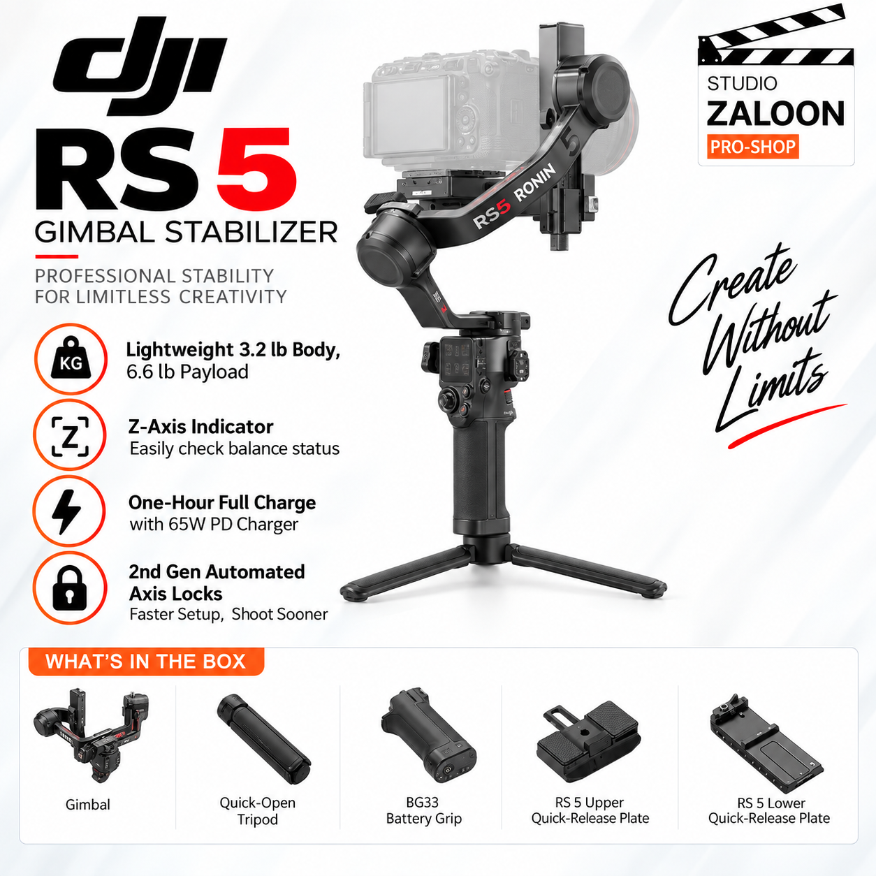 DJI RS 5 Gimbal Stabilizer