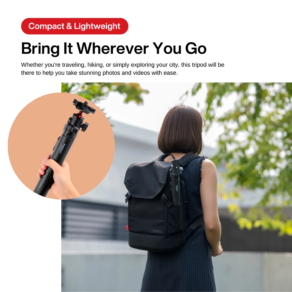 Thumbnail: RED BUFFALO RB-MT60 HIGH EXTENDABLE TRIPOD WITH BLUETOOTH SHUTTER REMOTE