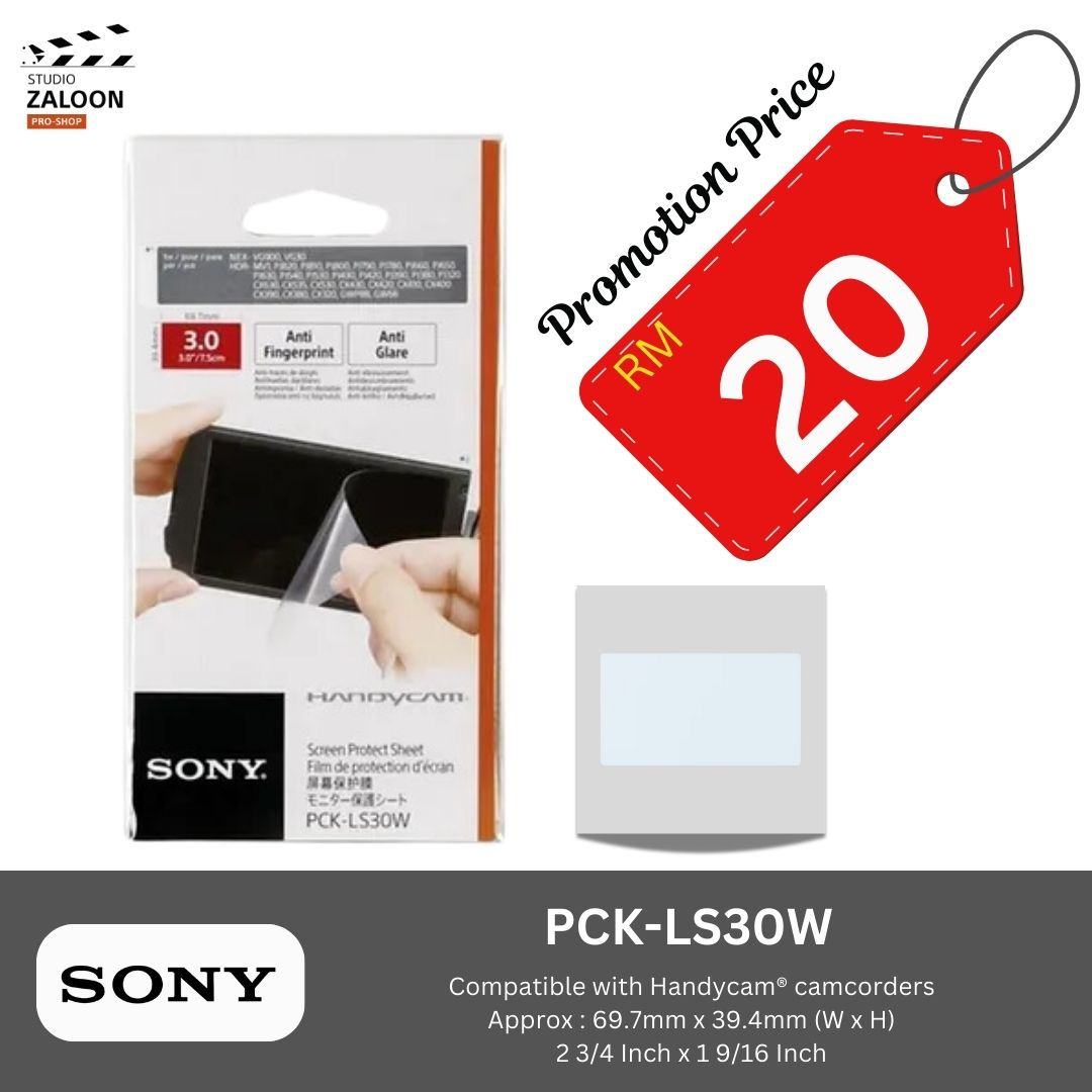 Sony PCK-LS30W Screen Protection Sheet For Handycam Camcorders