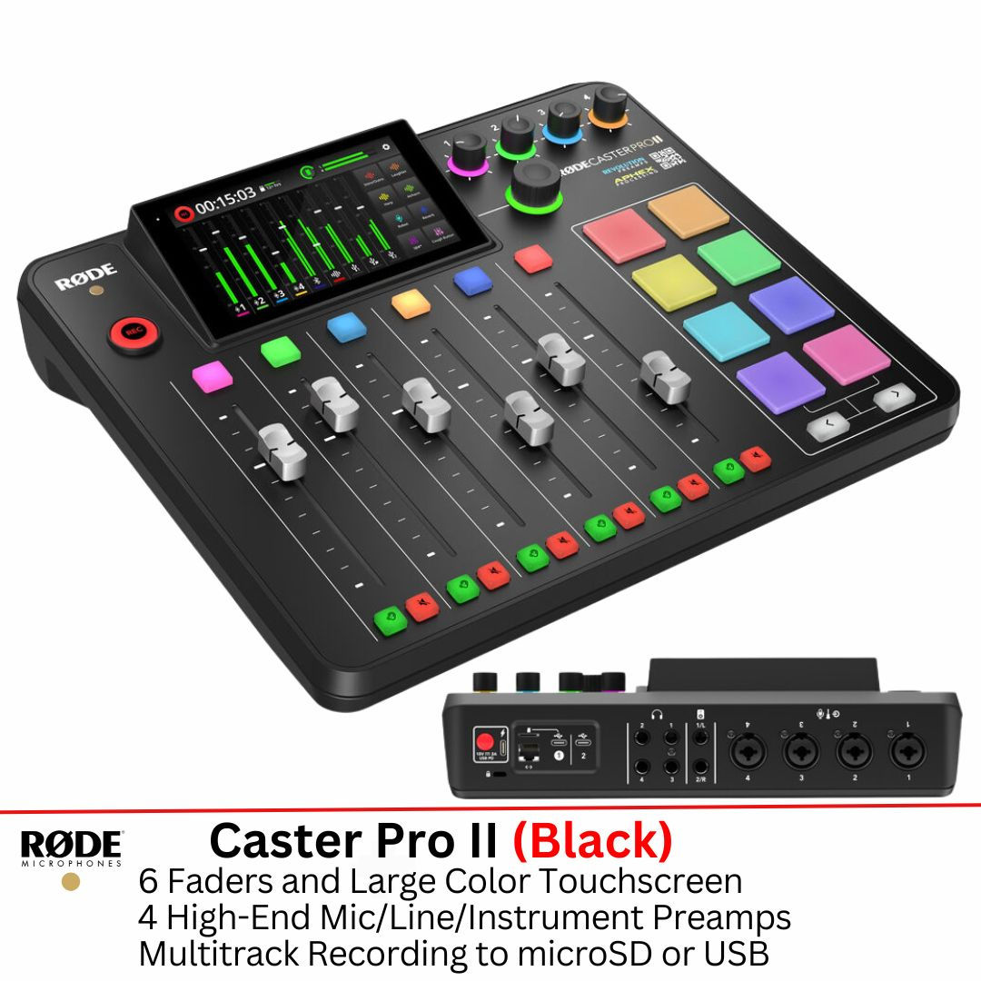 RODE Caster Pro II Integrated Audio Production Studio (Black & White)