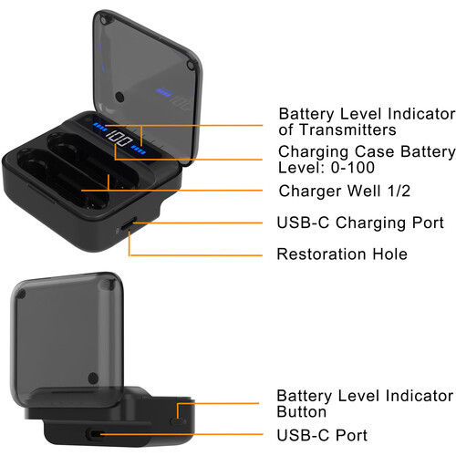 Thumbnail: Comica Vimo S Wireless Microphone System – USB-C / Lightning (2-Person, 2.4 GHz)