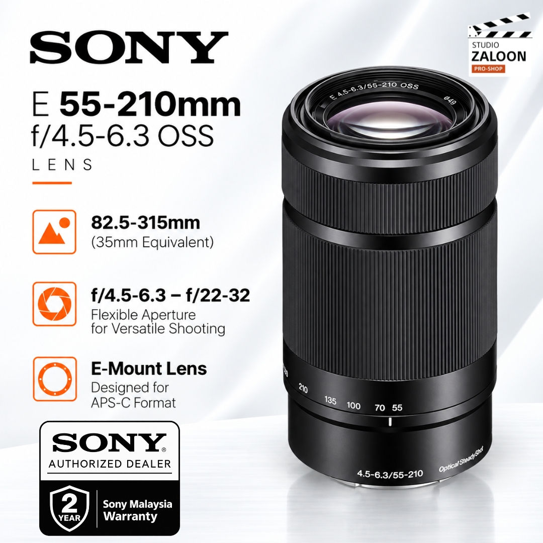 Sony E 55-210mm f/4.5-6.3 OSS Lens (Black) E55-210 F4.5-6.3