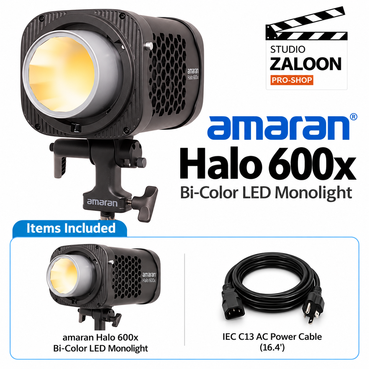 amaran Halo 600x Bi-Color LED Monolight
