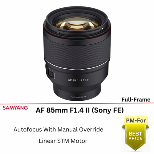 Samyang AF 85mm FE II Lens for Sony E Studio Zaloon