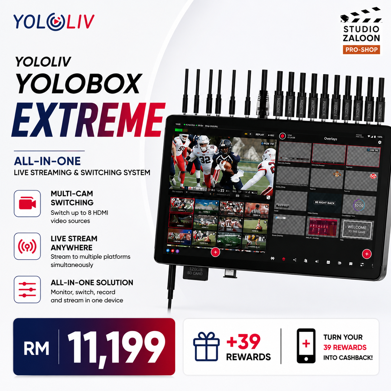 YoloLiv YoloBox Extreme All-in-One Multi-Cam Livestreaming and Switching System