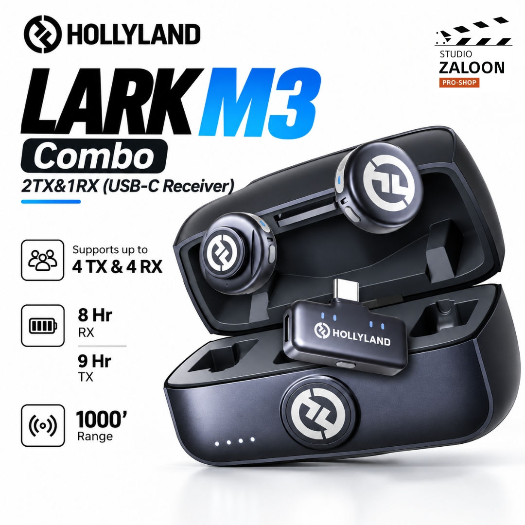 Hollyland LARK M3 Combo support up to 4TX&4RX Wireless Microphone System
