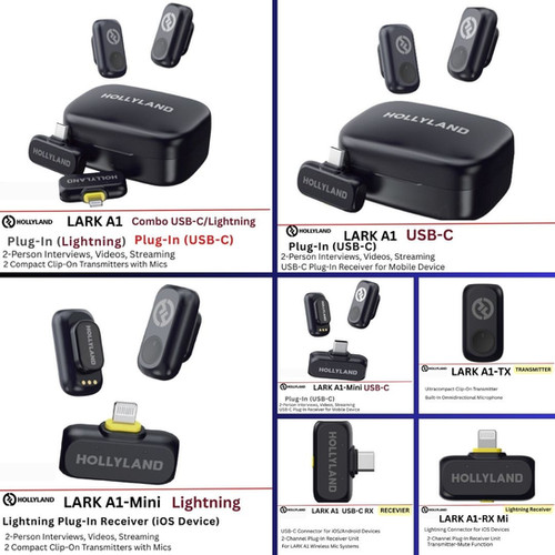 Hollyland LARK A1 Combo / Lark A1 Duo USB-C & Lark A1-TX / Lark A1