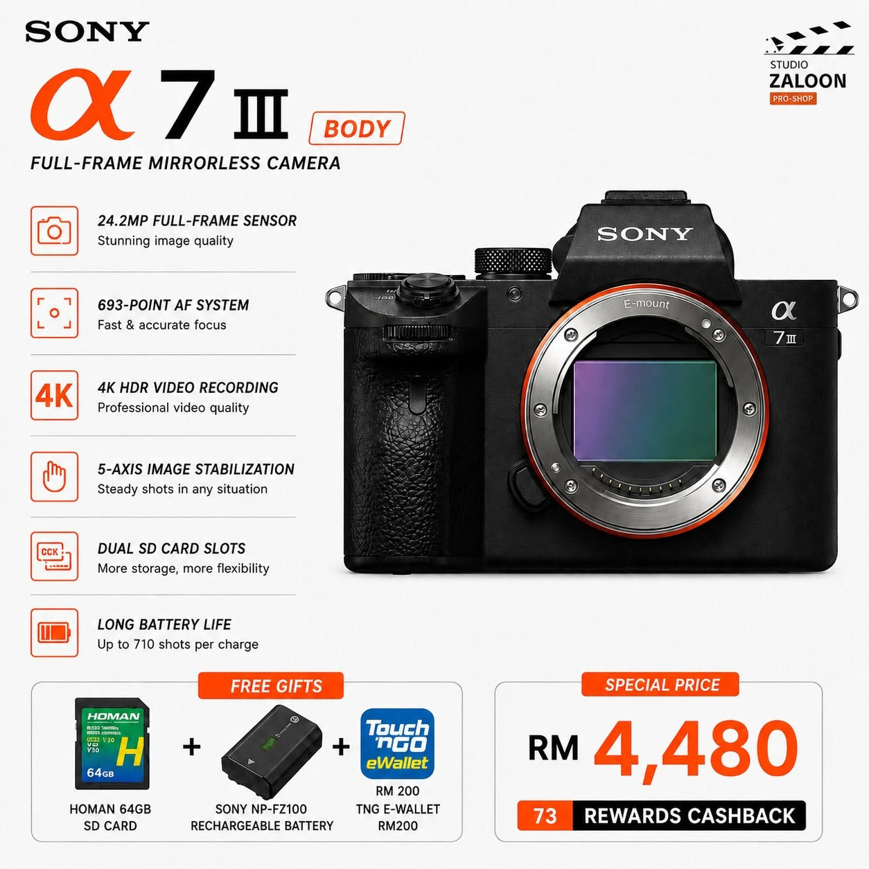 Sony a7 III Mirrorless Camera