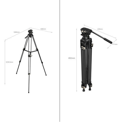 Thumbnail: SmallRig AD-01 Heavy-Duty Tripod with Fluid Head