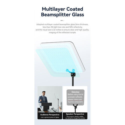 Thumbnail: Desview Portable HDMI/SDI Teleprompter with High-Bright Monitor (19")