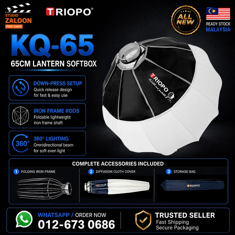 Thumbnail: TRIOPO KQ85 85CM Lantern Softbox Light Modifier Bowens Mount For LED Video Light