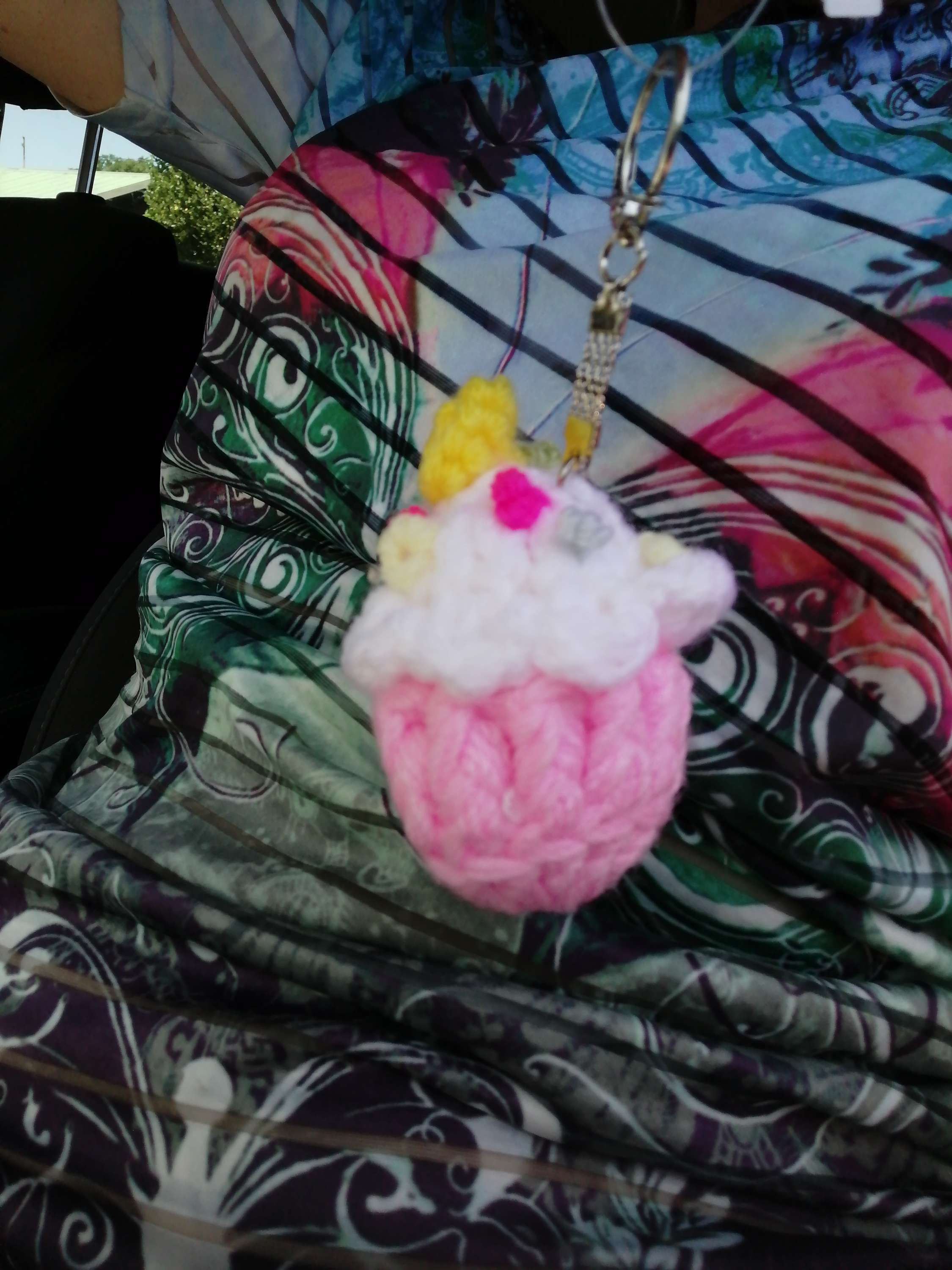 Cupcake keyring 