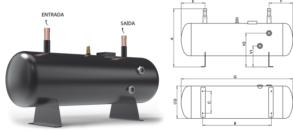 Tanque de Líquido Horizontal