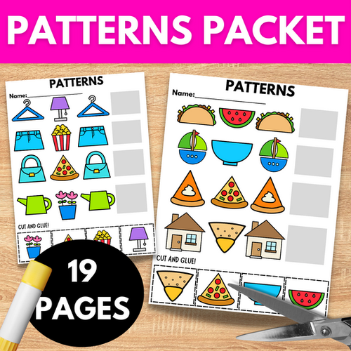Patterns Worksheet Packet | Princess Educator
