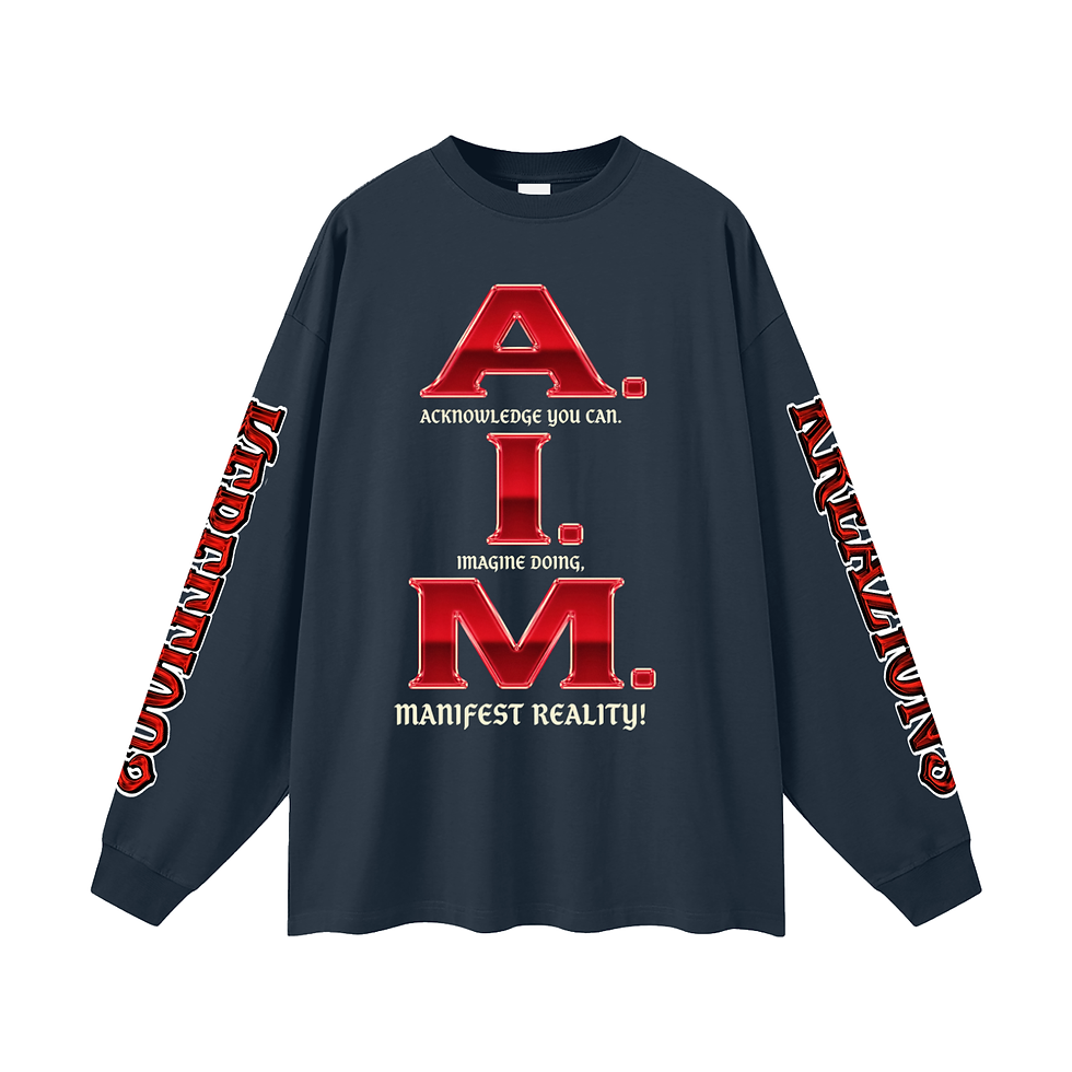 Thumbnail: Oversized Long Sleeve T-Shirt-A.I.M...