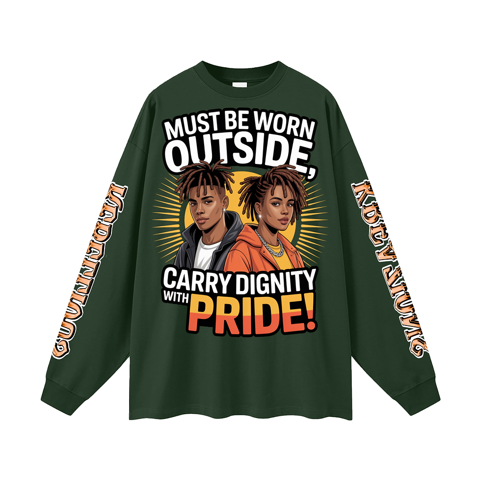 Thumbnail: Unisex Long Sleeve T-Shirt (b) Must Be Worn Outside, Carry Dignity...