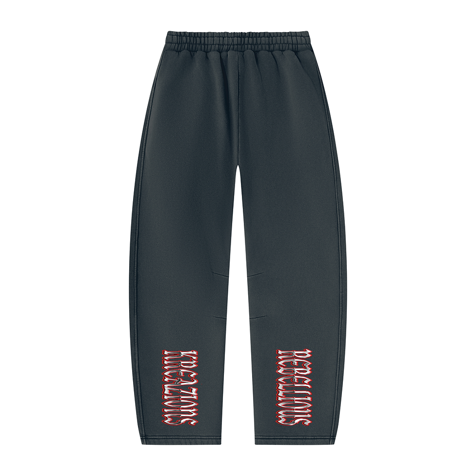 Thumbnail: Vintage Wash Barrel Leg Fleece Sweatpants-Our Response To Oppression Has Been...
