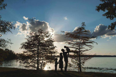 family, family photo, small children, sunset, sunset family, family session