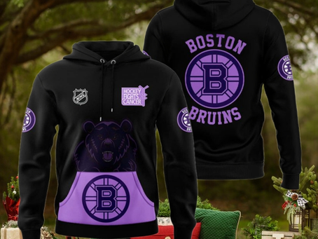 Boston Bruins x Hockey Fights Cancer 2024 Hoodie1