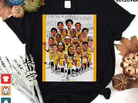 Poster NBA 2024 Los Angeles Lakers 24 Hours ‘Til Lakers Basketball Caricature t shirt