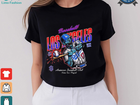 Official Shohei Ohtani Los Angeles Dodgers Est 1932 American Baseball Club Home Run Magnet Graphic t shirt