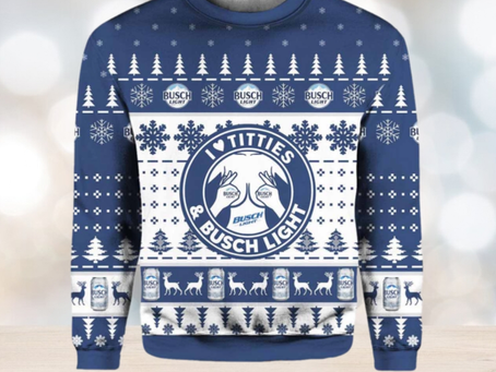 Busch Light Titties Ugly Christmas Sweater