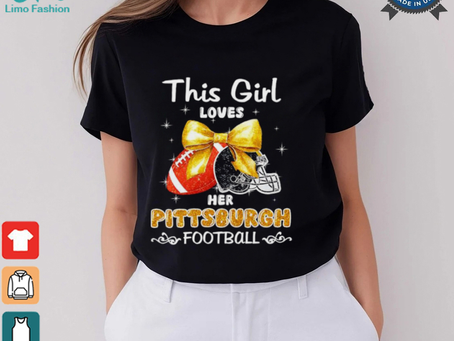 This girl loves her Pittsburgh Steelers Football faux glitter shirt