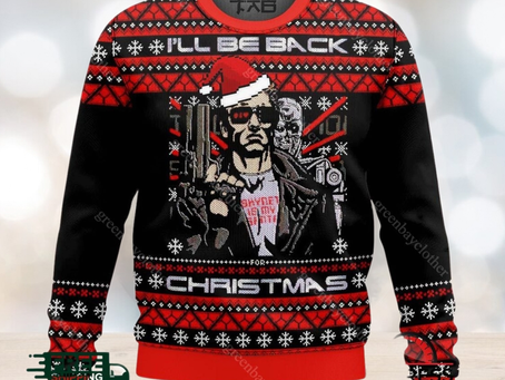 Terminator I’ll Be Back A Very Cyber Ugly Christmas Sweater