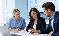 A realistic, professional healthcare ope