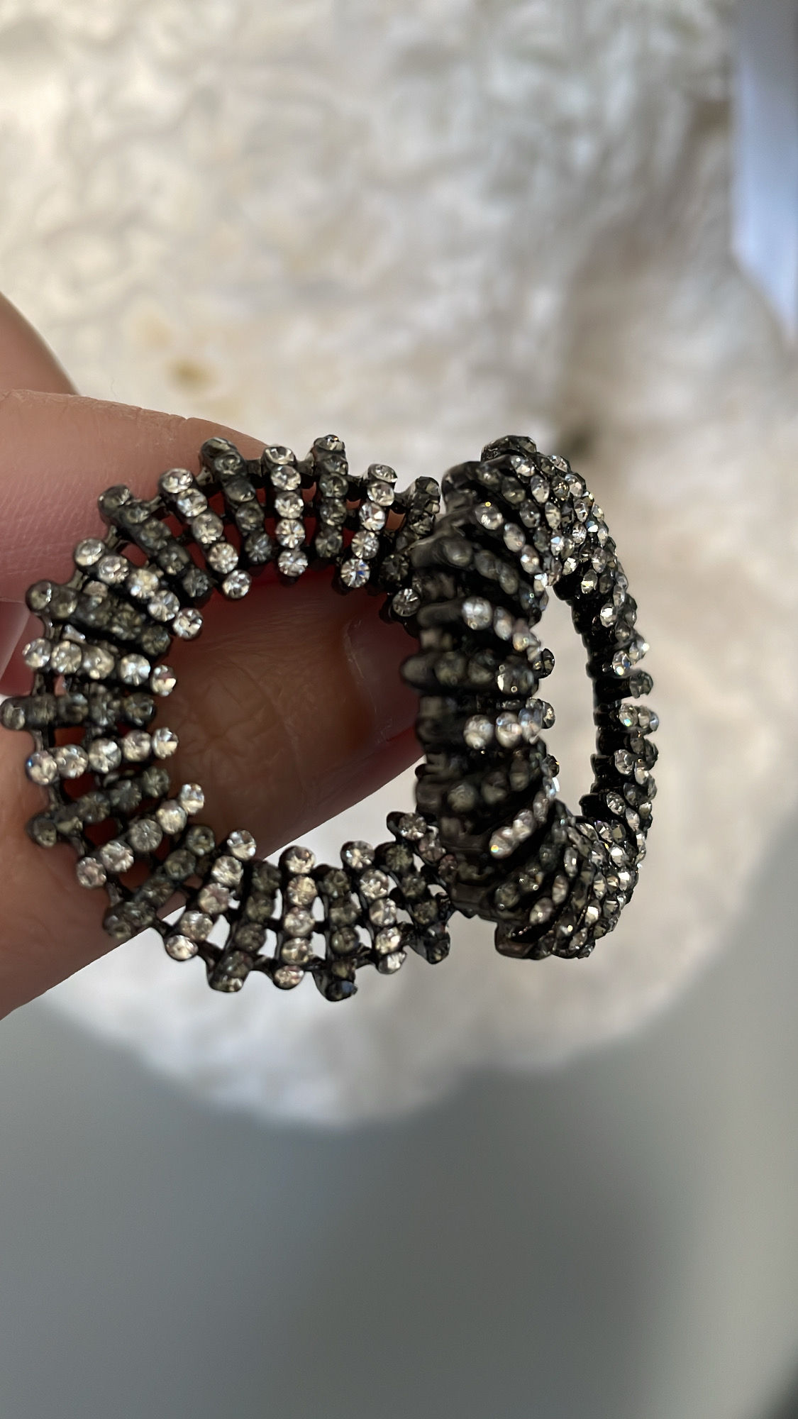 Rhinestone post earring